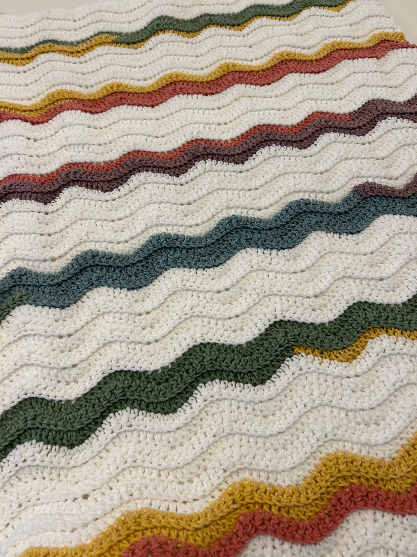 Ripple stitch baby blanket