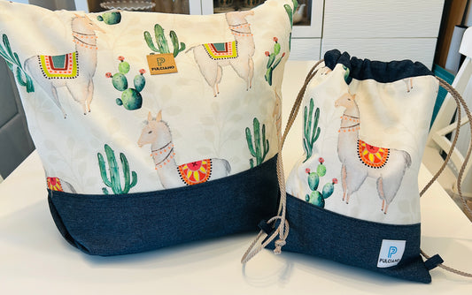 Small Lama beach tote