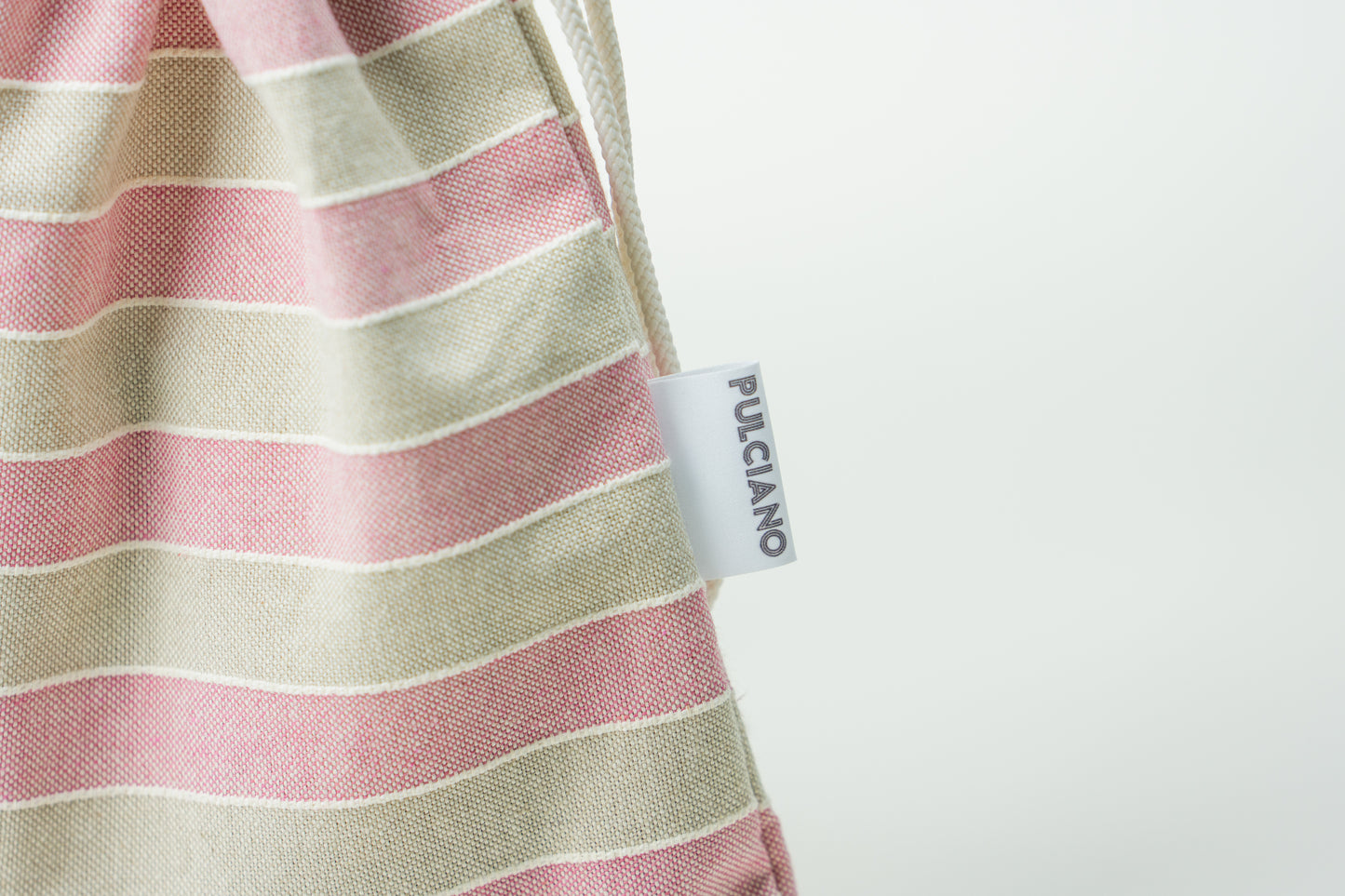 Pink and beige tote bag